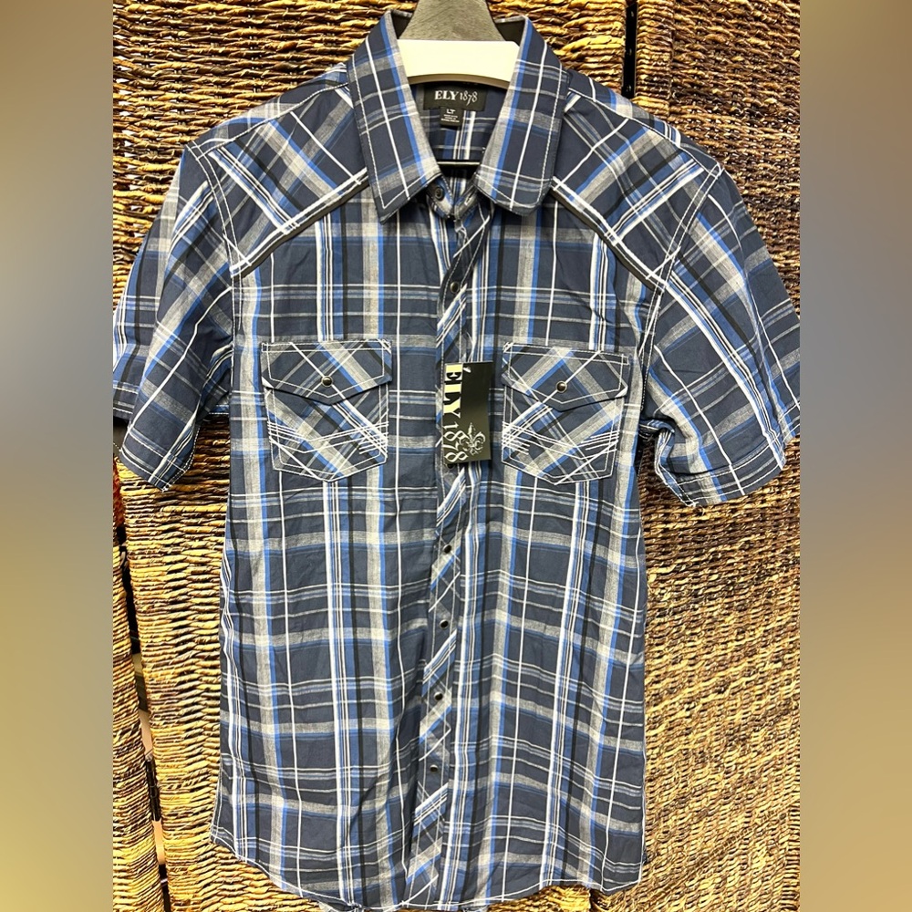 Ely 1878,‎ New with tags-Size: Large Tall Man- Blue/White,Black